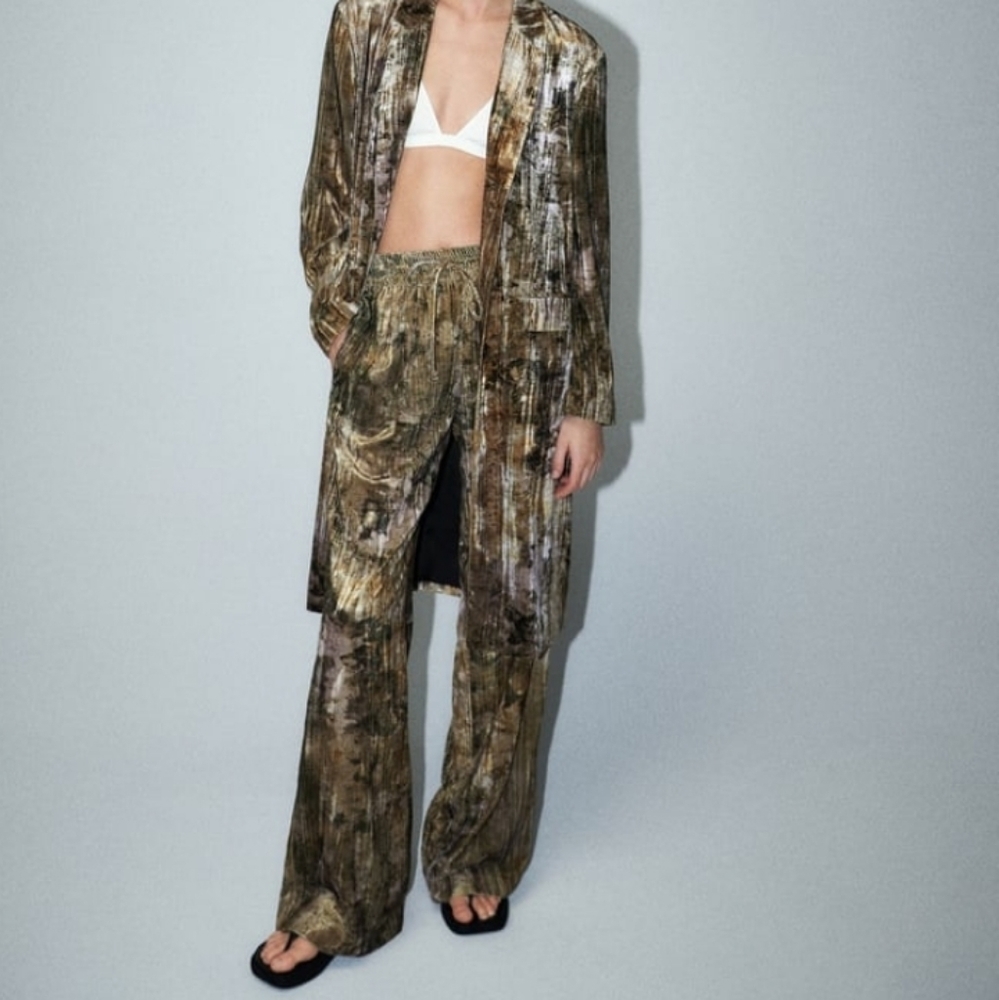 Zara Tie Dye Velvet Pants